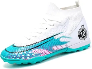 Men's Soccer Shoes High-Top Soccer Cleats Outdoor Breathable Athletic Professional Spikes Youth Boys Football Shoes