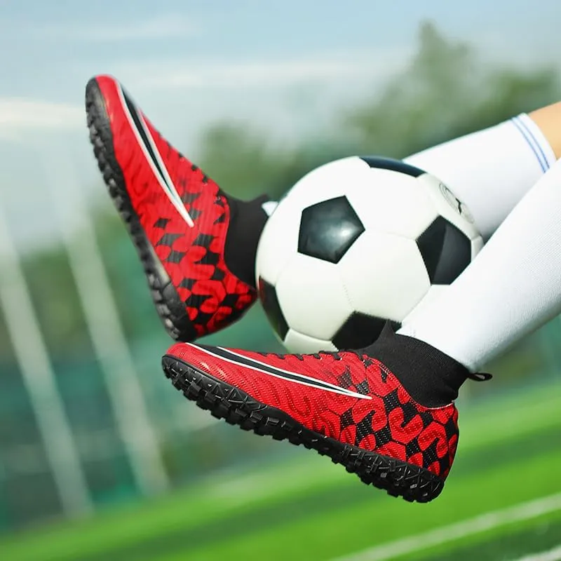 Men's Soccer Shoes Outdoor Turf Indoor Soccer Training Sneaker Professional High-Top Athletic Football Boots Breathable Cleats