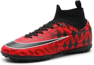 Men's Soccer Shoes Outdoor Turf Indoor Soccer Training Sneaker Professional High-Top Athletic Football Boots Breathable Cleats