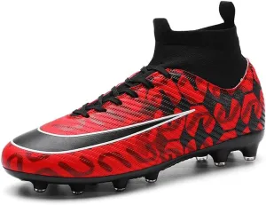 Men's Soccer Shoes Outdoor Turf Indoor Soccer Training Sneaker Professional High-Top Athletic Football Boots Breathable Cleats