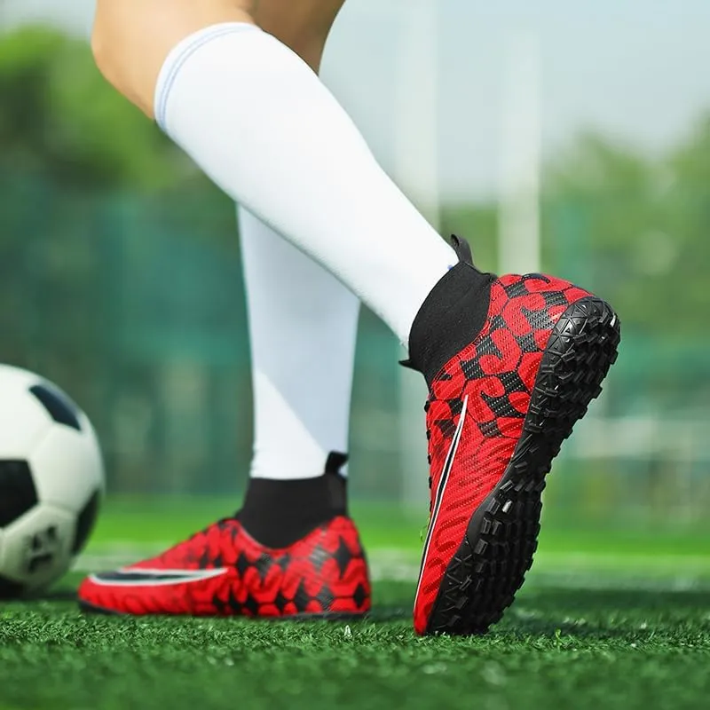 Men's Soccer Shoes Outdoor Turf Indoor Soccer Training Sneaker Professional High-Top Athletic Football Boots Breathable Cleats