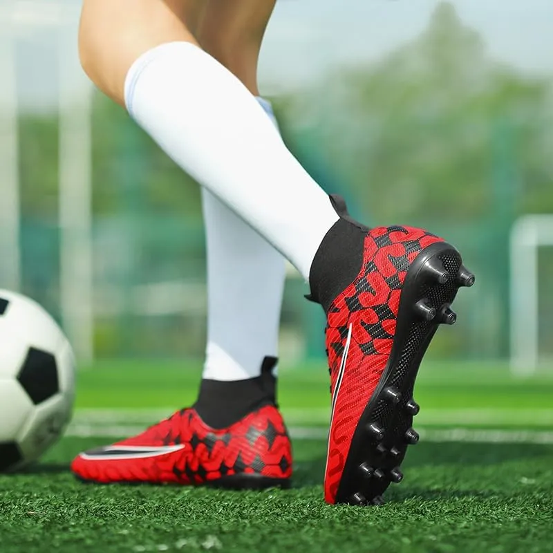 Men's Soccer Shoes Outdoor Turf Indoor Soccer Training Sneaker Professional High-Top Athletic Football Boots Breathable Cleats