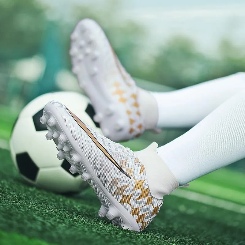 Men's Soccer Shoes Outdoor Turf Indoor Soccer Training Sneaker Professional High-Top Athletic Football Boots Breathable Cleats