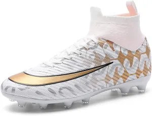 Men's Soccer Shoes Outdoor Turf Indoor Soccer Training Sneaker Professional High-Top Athletic Football Boots Breathable Cleats