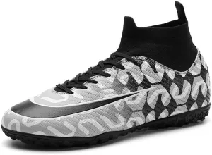 Men's Soccer Shoes Outdoor Turf Indoor Soccer Training Sneaker Professional High-Top Athletic Football Boots Breathable Cleats