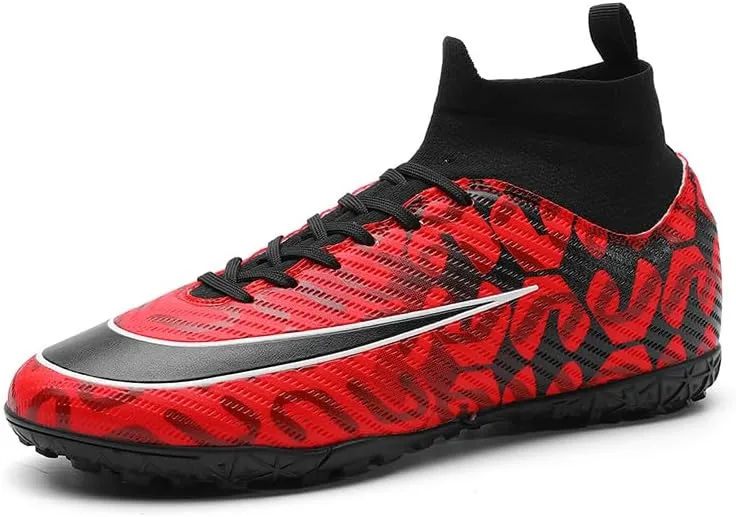 Men's Soccer Shoes Outdoor Turf Indoor Soccer Training Sneaker Professional High-Top Athletic Football Boots Breathable Cleats