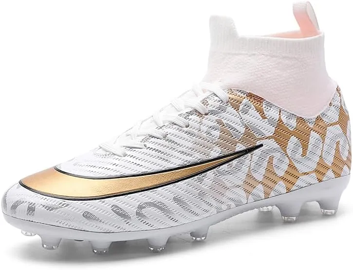 Men's Soccer Shoes Outdoor Turf Indoor Soccer Training Sneaker Professional High-Top Athletic Football Boots Breathable Cleats