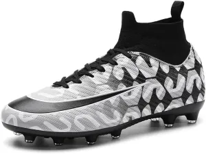 Men's Soccer Shoes Outdoor Turf Indoor Soccer Training Sneaker Professional High-Top Athletic Football Boots Breathable Cleats
