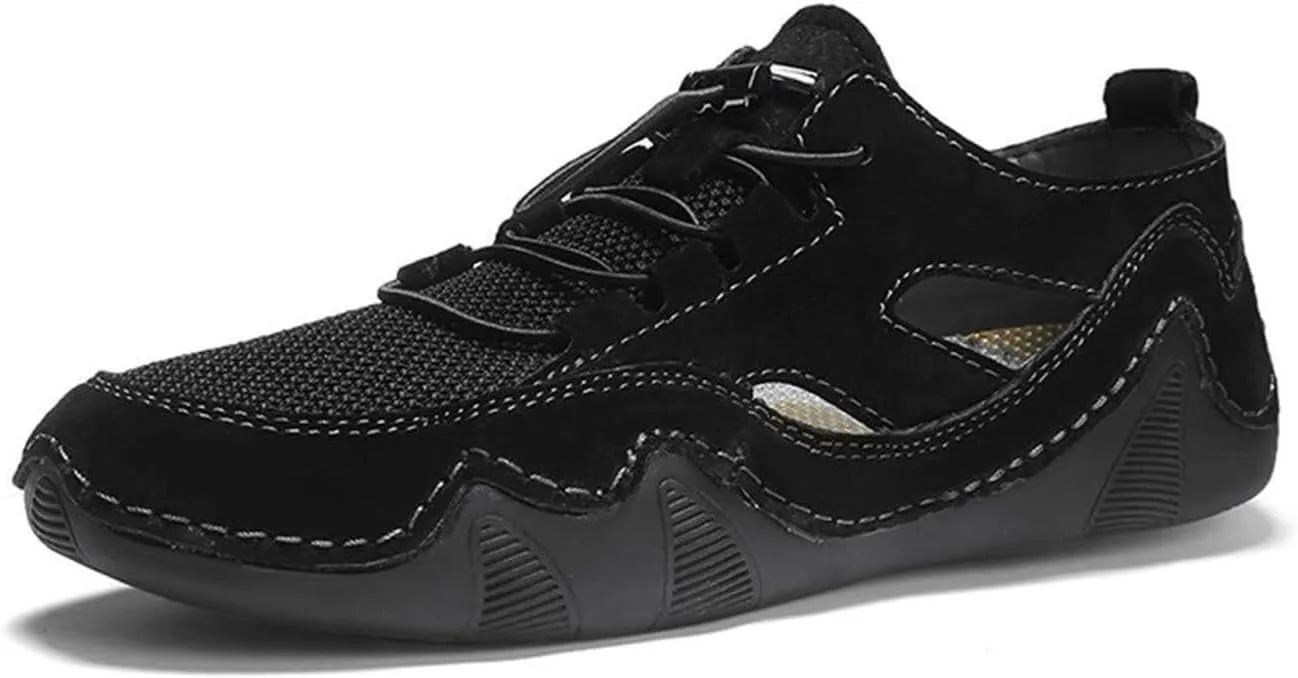Men's Summer Handmade Outdoor Breathable Lace Up Driving Non-Slip Fashionable Comfort Lightweight Loafer Shoes for Men