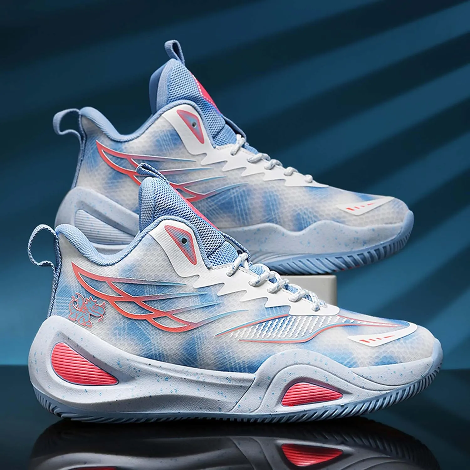 Mens Womens Couples Lace Up Mid Top Casual Sneakers Rubber Sole Non Slip Basketball Sneakers Comfortable and Breathable Running ShoesWear Resistant and Durable Fitness Training Shoes Walking Shoes