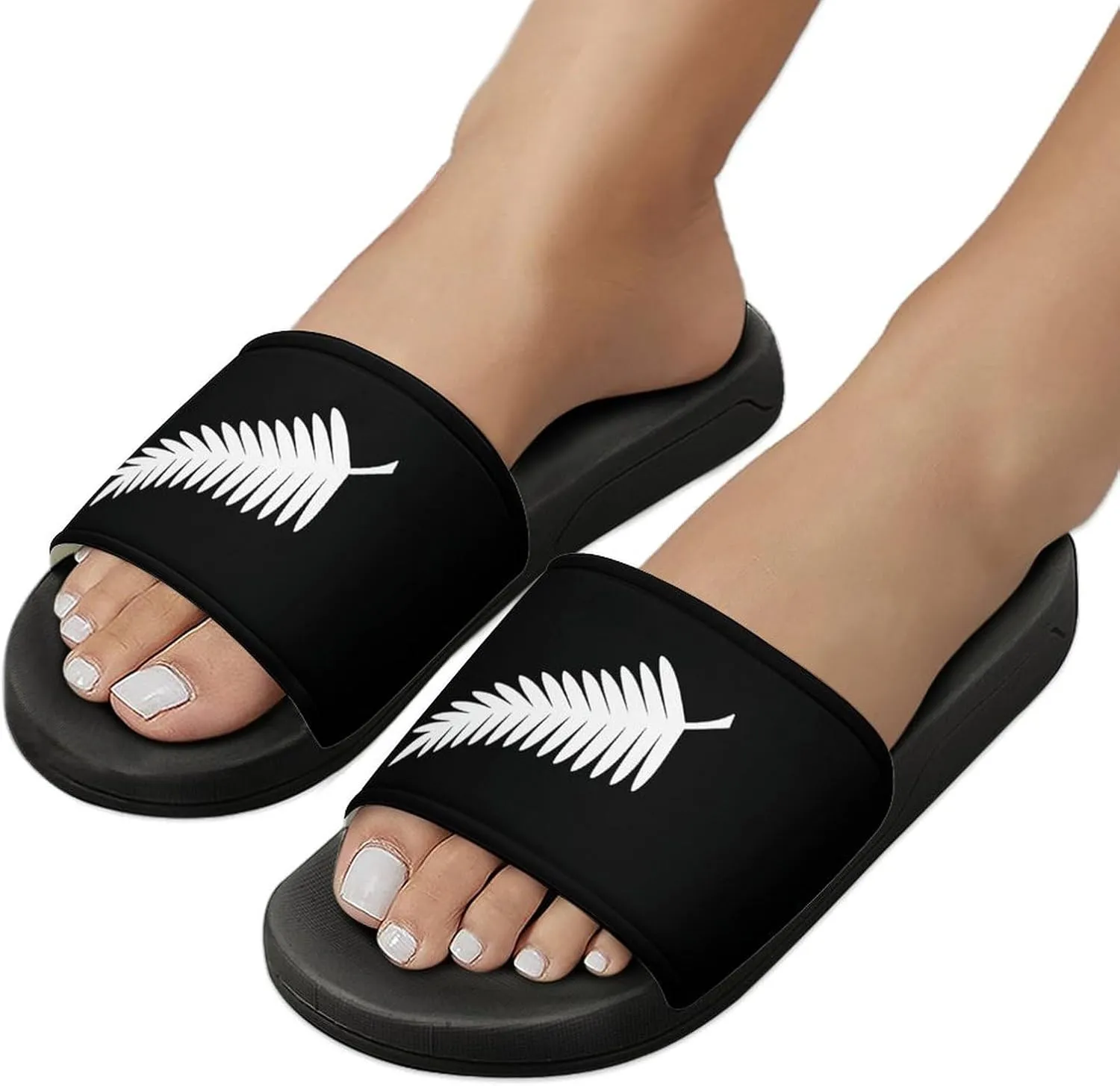 New Zealand Maori Fern House Slippers for Women Men Shower Slides Bathroom Sandals