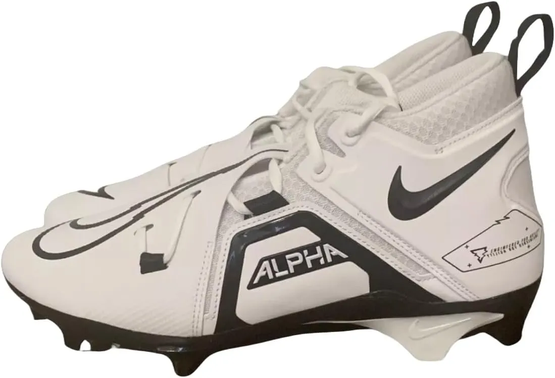 Nike Alpha Menace Pro 3 P Mid Football Cleats Men's Black White DM1788-103