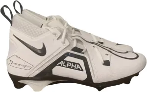 Nike Alpha Menace Pro 3 P Mid Football Cleats Men's Black White DM1788-103