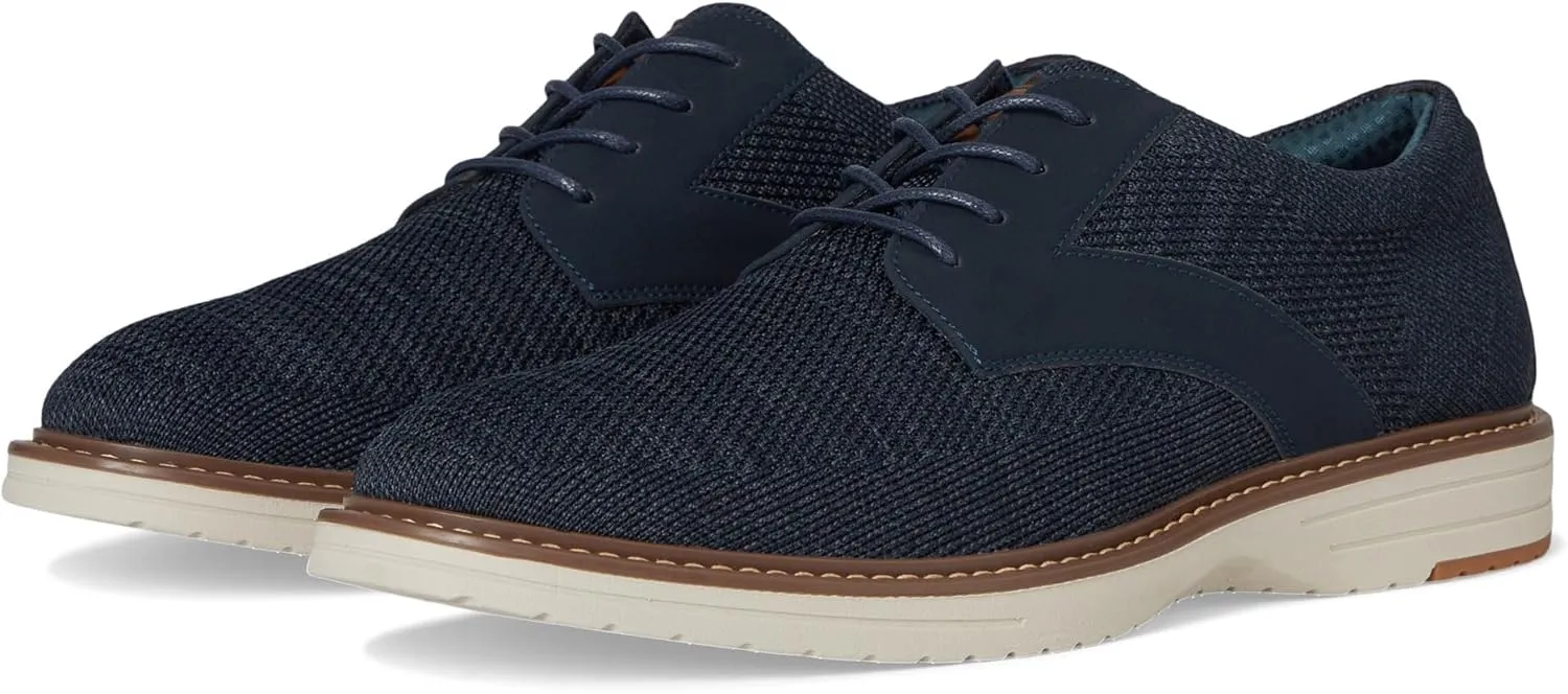 Nunn Bush Men's Griff Plain Toe Oxford Lightweight and Comfortable for All Occasions Knit Lace Up