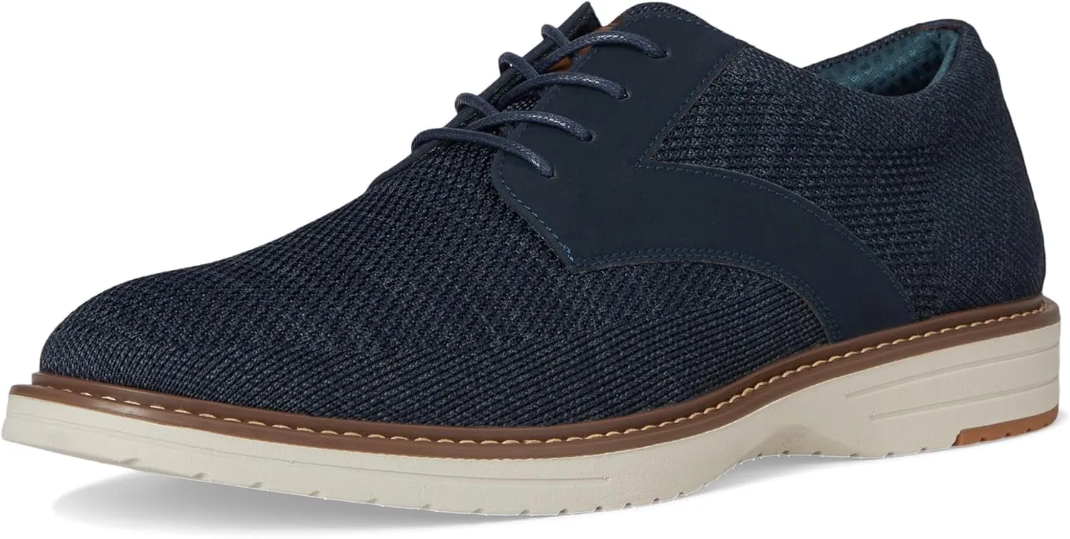 Nunn Bush Men's Griff Plain Toe Oxford Lightweight and Comfortable for All Occasions Knit Lace Up