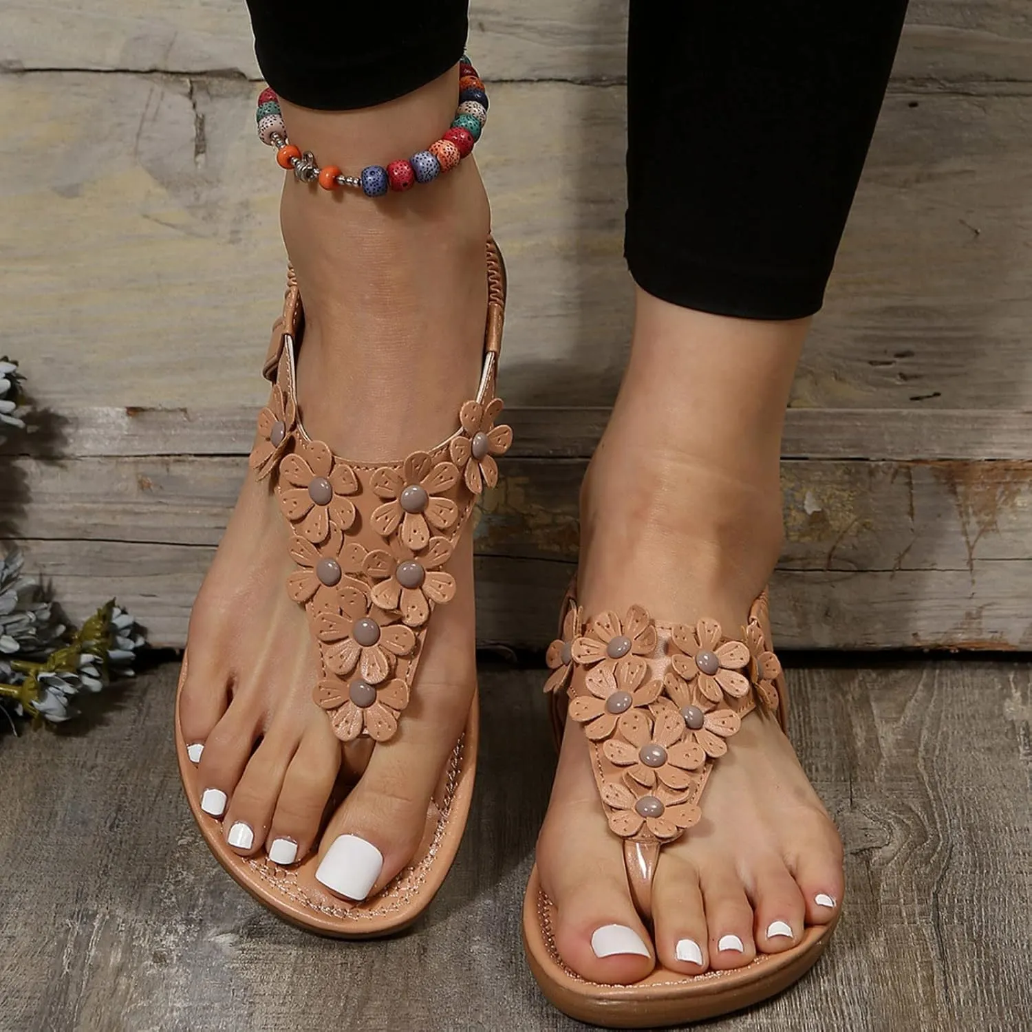 Orthopedic Sandals for Women Dressy Adjustable Arch Support Recovery Flip Flops with Cushion Non Slip Barefoot Soft Straps Comfortable Walking Beach Fashion