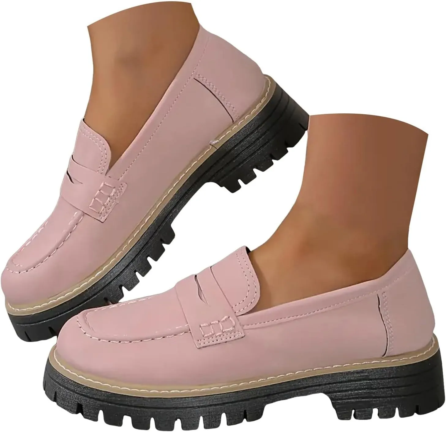 Orthoture-Orthopedic Platform Loafers Casual Dress Work Loafers Comfortable Women's Lightweight Loafers Slip-On Walking Shoes