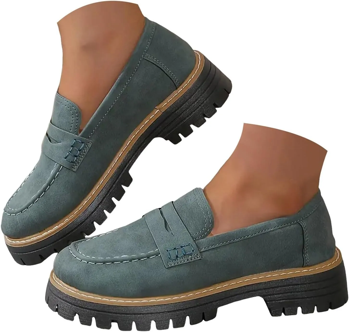 Orthoture-Orthopedic Platform Loafers Comfortable Women's Fashion Loafers Casual Dress Work Loafers Slip-On Walking Shoes