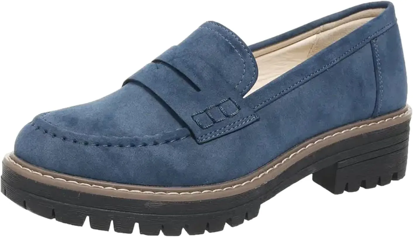 Orthoture-Orthopedic Platform Loafers Womens Round Toe Walking Shoes Platform Loafers Lug Sole Loafers for Ladies
