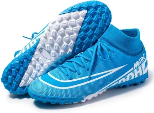 Outdoor Soccer Cleats Wide Competition, Football Cleats Breathable High Top Professional for Youth Unisex-Adult Training