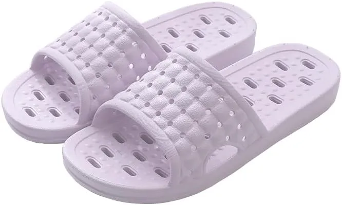 Quick Drying Shower Slippers for Women Men, Non Slip Lightweight Open-toe Travel-friendly Breathable Shoes Slide Slippers for Bathroom,Indoor,Outdoor