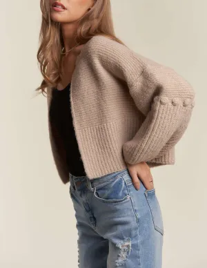 Rae Puff Sleeve Knit Cardigan