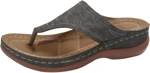 Sandals Women Wedge Shoes - Orthopedic Comfortable Arch Support Platform Womens Summer Dressy Flip Flop Casual Bunion Breathable