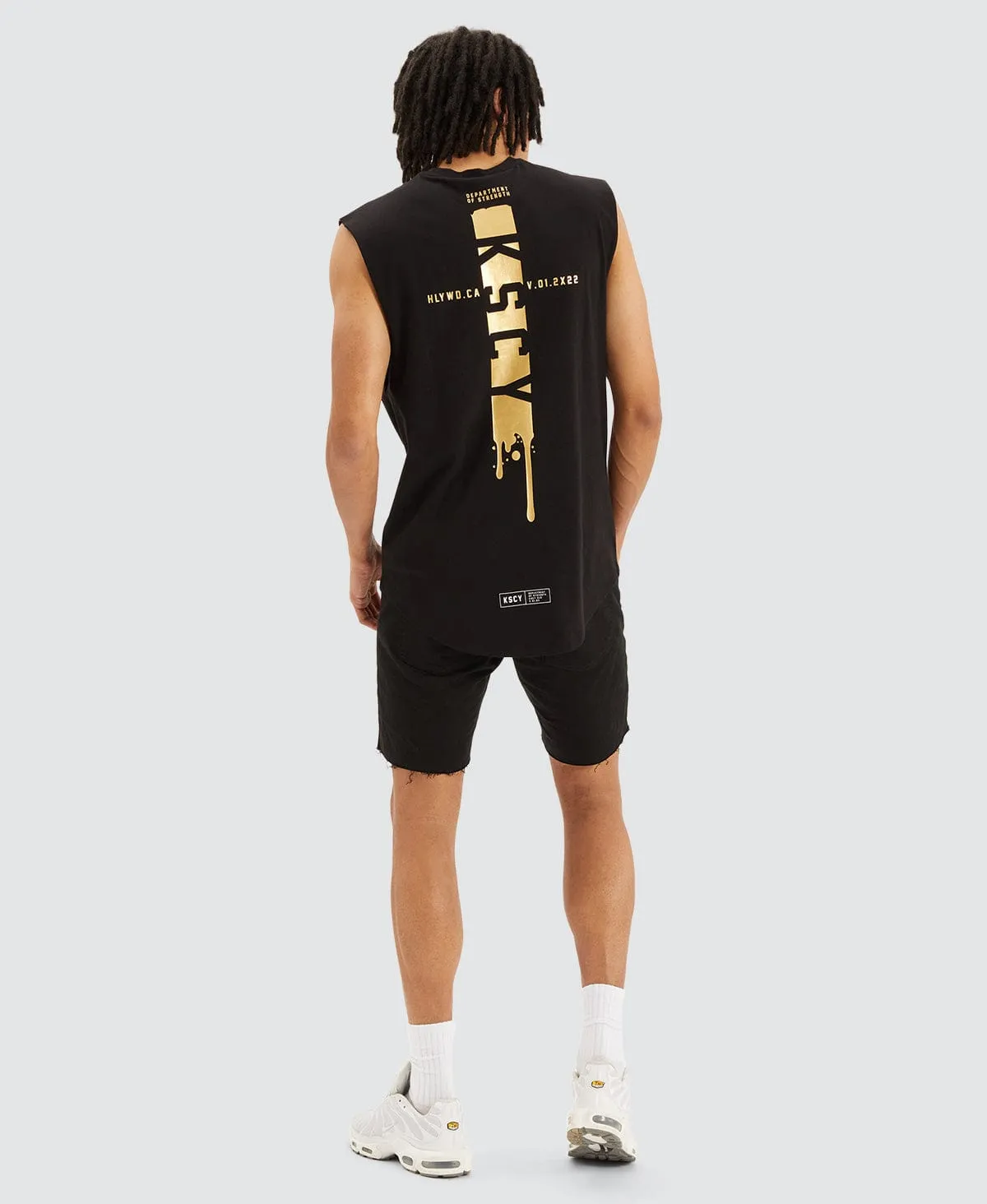 Shake Dual Curved Muscle Tee Jet Black