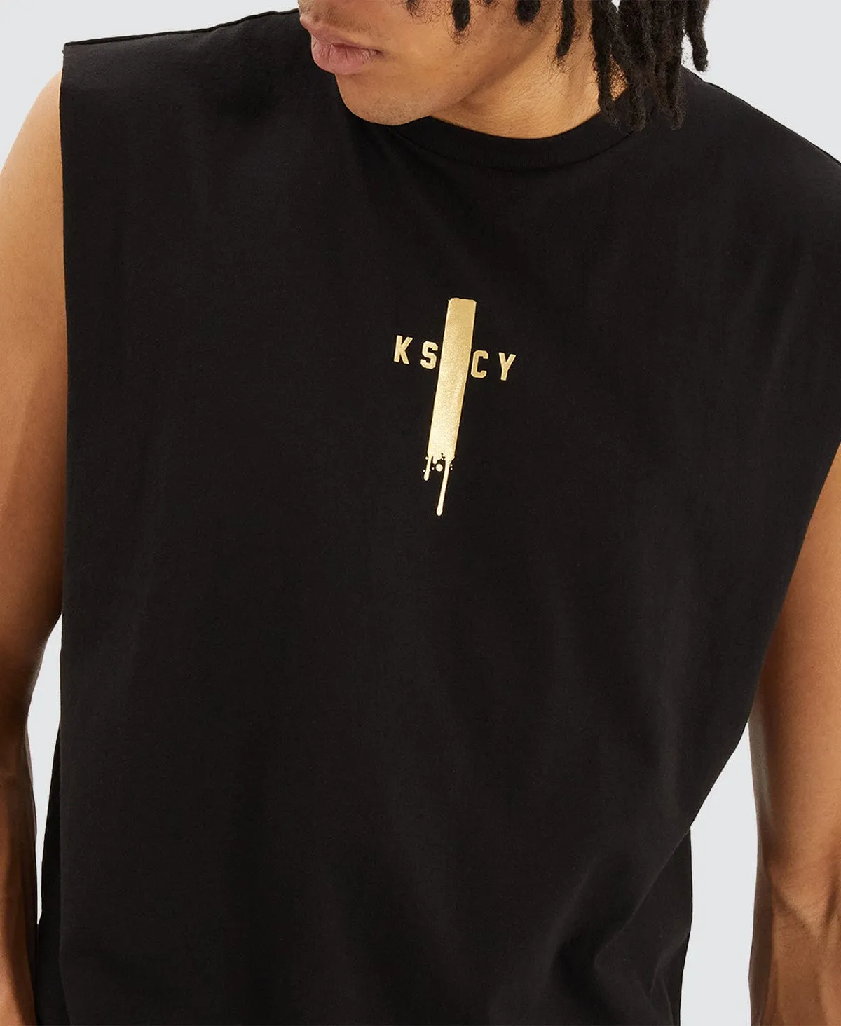 Shake Dual Curved Muscle Tee Jet Black