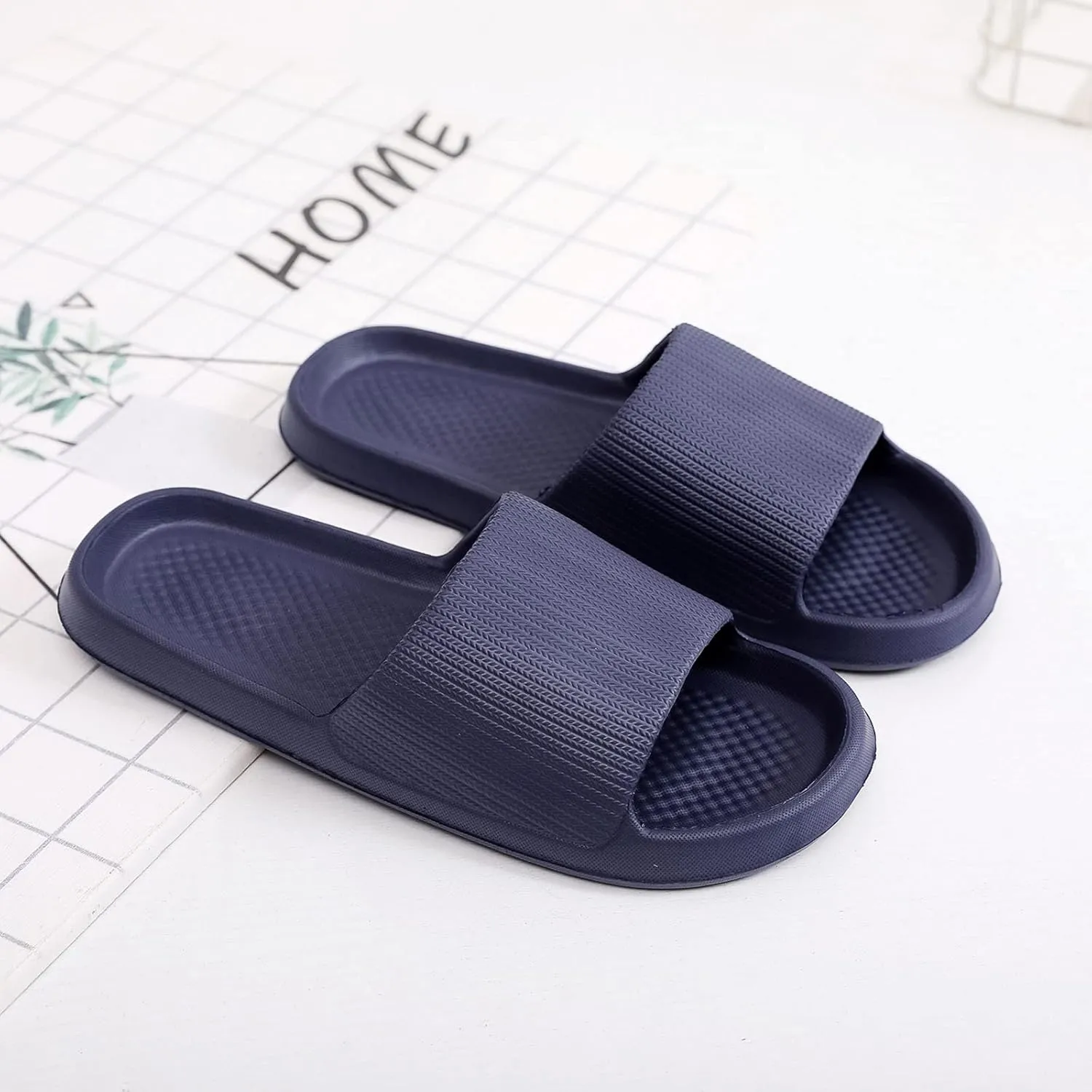 Shower Sandals Cloud Slippers for Men Open Toe Spa Bath Pool Gym Casual Shower Shoes