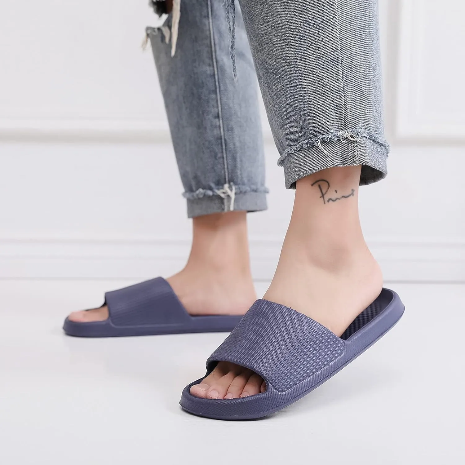 Shower Sandals Cloud Slippers for Men Open Toe Spa Bath Pool Gym Casual Shower Shoes