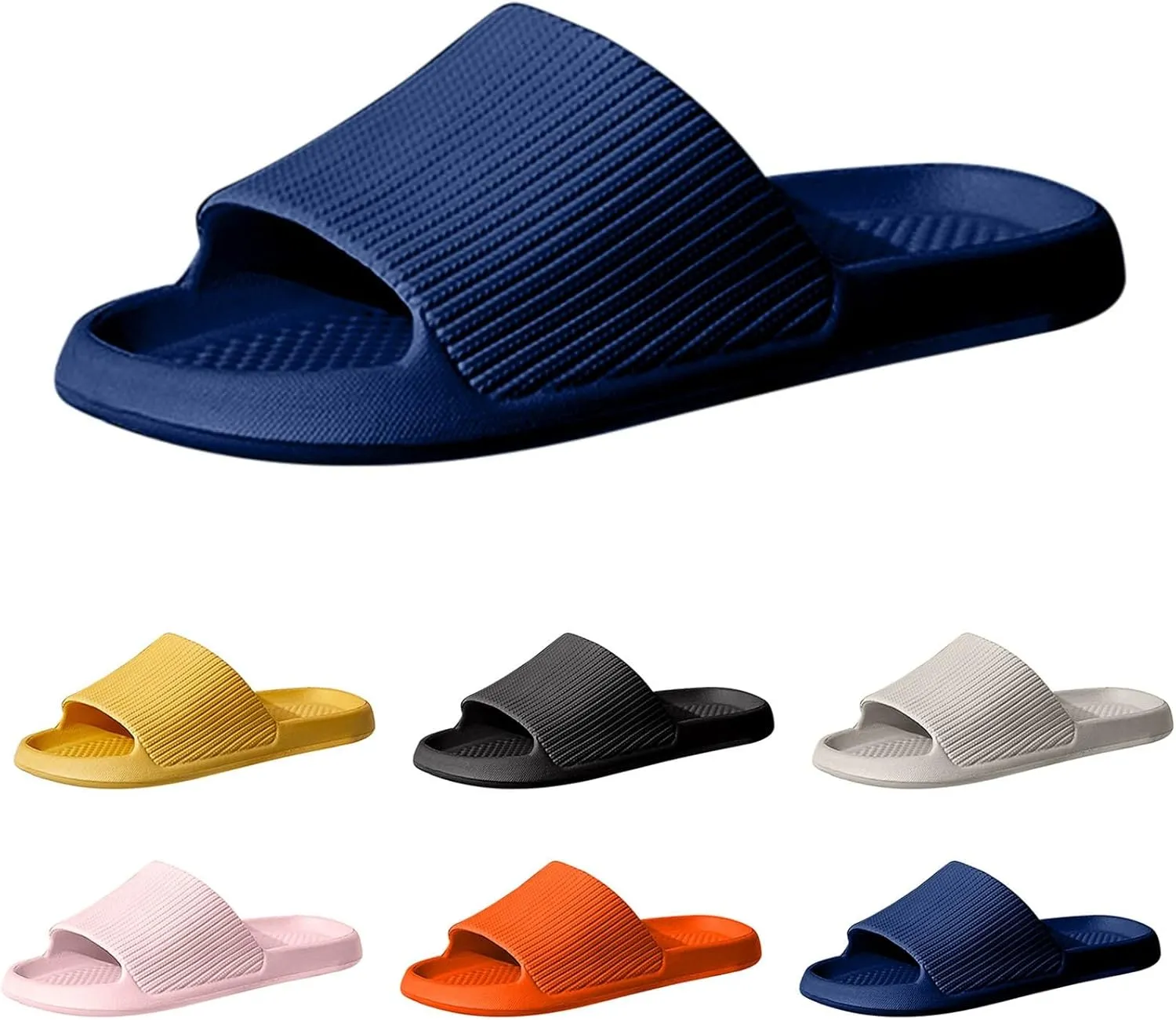 Shower Sandals Cloud Slippers for Men Open Toe Spa Bath Pool Gym Casual Shower Shoes