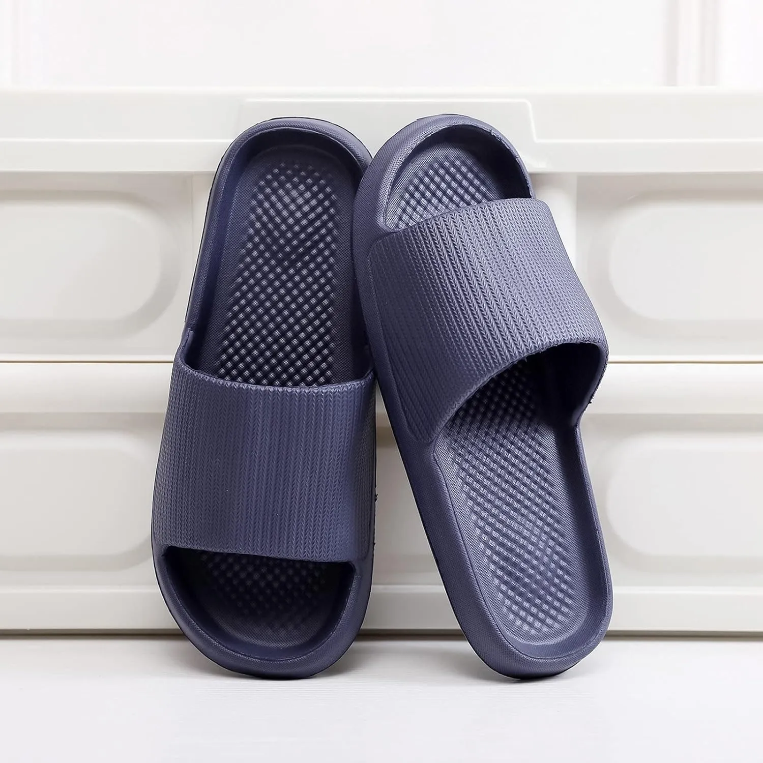 Shower Sandals Cloud Slippers for Men Open Toe Spa Bath Pool Gym Casual Shower Shoes