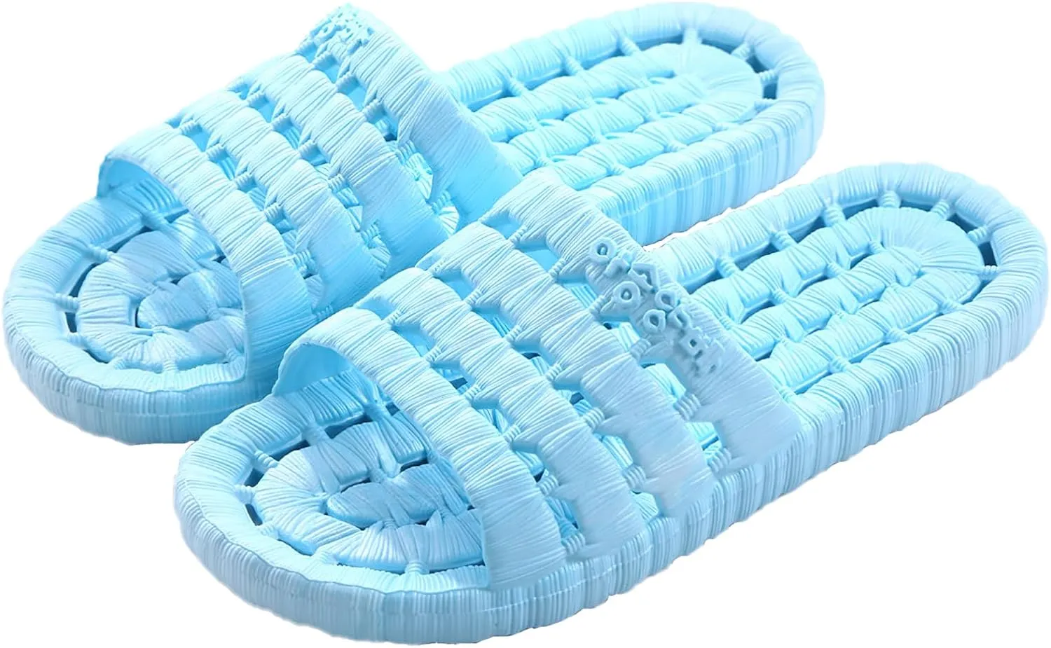 Shower Slippers for Women Men, Quick Drying Non Slip Lightweight Open-toe Travel-friendly Breathable Shoes Slide Slippers for Bathroom,House Slipper,Outdoor