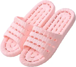 Shower Slippers for Women Men, Quick Drying Non Slip Lightweight Open-toe Travel-friendly Breathable Shoes Slide Slippers for Bathroom,House Slipper,Outdoor