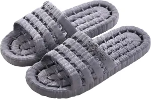 Shower Slippers for Women Men, Quick Drying Non Slip Lightweight Open-toe Travel-friendly Breathable Shoes Slide Slippers for Bathroom,House Slipper,Outdoor