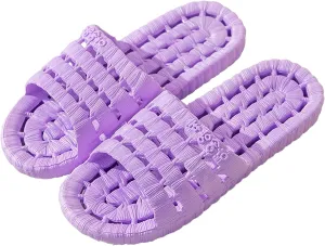 Shower Slippers for Women Men, Quick Drying Non Slip Lightweight Open-toe Travel-friendly Breathable Shoes Slide Slippers for Bathroom,House Slipper,Outdoor