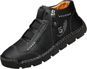 Slip on Walking Shoes for Men Casual Dressy Memory Foam Breathable Fashion High Top Sneakers Non Slip Arch Support Cushioning Training Gym Shoes Wide Width
