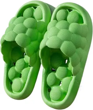 Slippers Bathroom Water Leakage Slippers Men and Women Hollow Quick-Drying Breathable Slippers Home Hotel Bathroom Bath Shower Slippers Summer Sandals(Green,36/37)