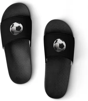 Soccer Ball PVC Home Slippers Non Slip Shower Shoes Bathroom Slippers Sandals for Women Men