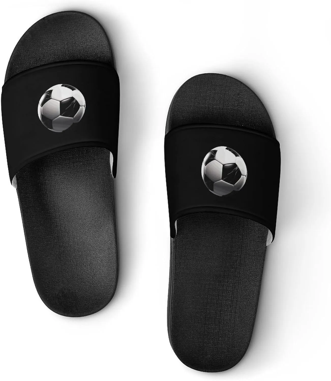 Soccer Ball PVC Home Slippers Non Slip Shower Shoes Bathroom Slippers Sandals for Women Men
