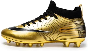Soccer Cleats Mens AG High-Top Ankle Support,Football Cleats Youth Non-Slip Wear Resistant,Indoor Soccer Shoes Kids Soft Comfortable