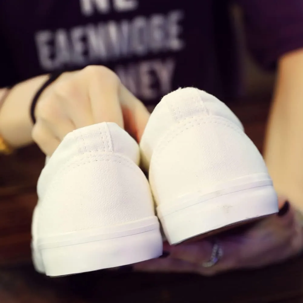SUKKCCNO Comfortable and Breathable Canvas Shoes Flat Bottom Fashionable Street Style Men's and Women's Standard Size Shoes Spring and Autumn Versatile Cloth Shoes