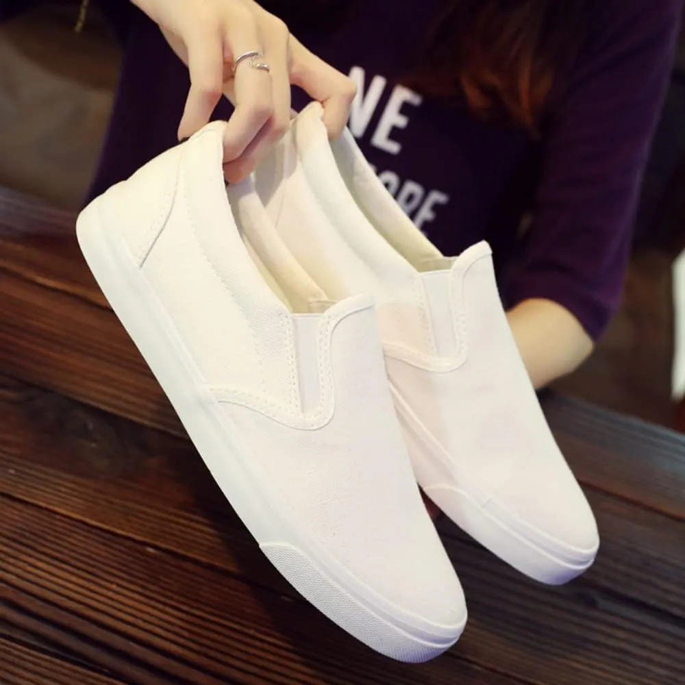 SUKKCCNO Comfortable and Breathable Canvas Shoes Flat Bottom Fashionable Street Style Men's and Women's Standard Size Shoes Spring and Autumn Versatile Cloth Shoes