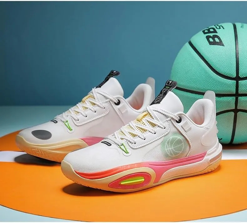 Unisex Breathable Basketball Shoes Low Cut Wear-Resistant Boots Anti Slip Training Sports Shoes