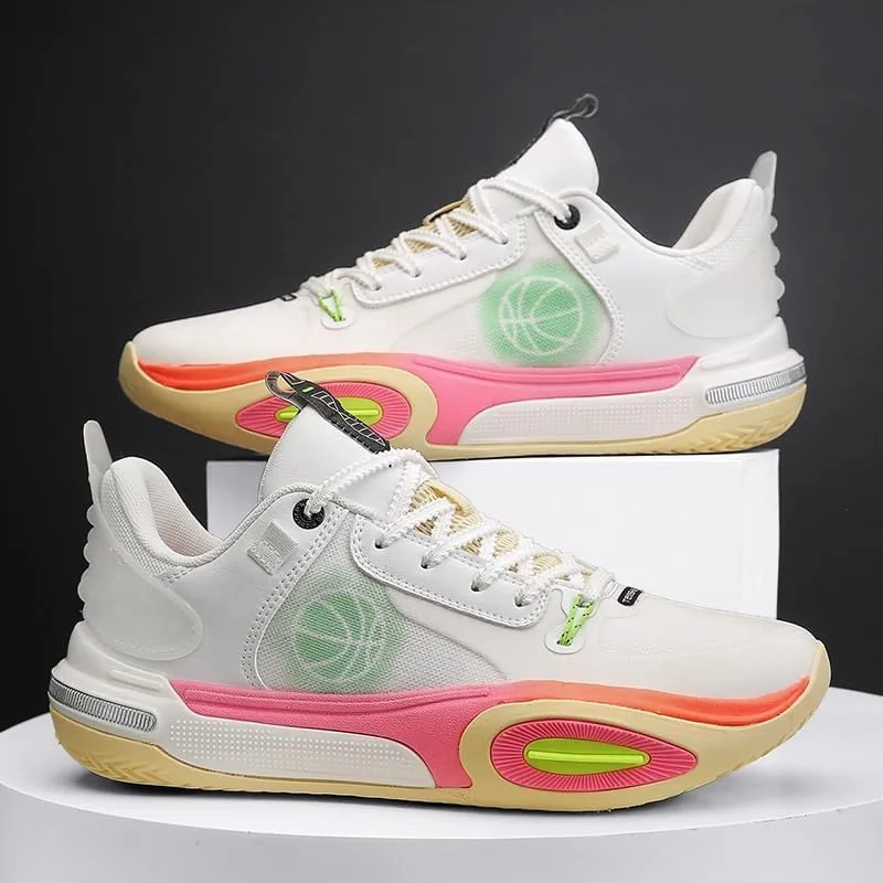 Unisex Breathable Basketball Shoes Low Cut Wear-Resistant Boots Anti Slip Training Sports Shoes