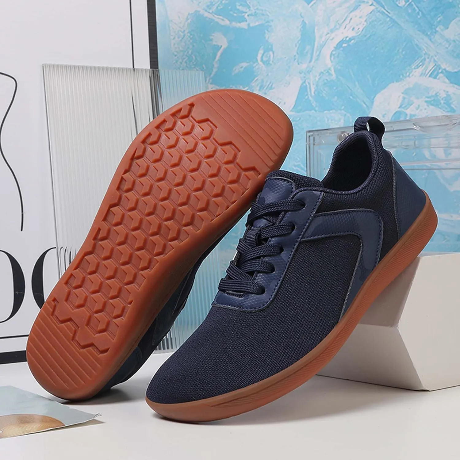 Unisex Wide Toe Barefoot Minimalist Shoes/Men's Comfortable Wide Toe Barefoot Shoes/Lady's Casual Walking Fitness Sneakers/Zero Drop Soles/Mountaineering Off-Road Cycling Shoes