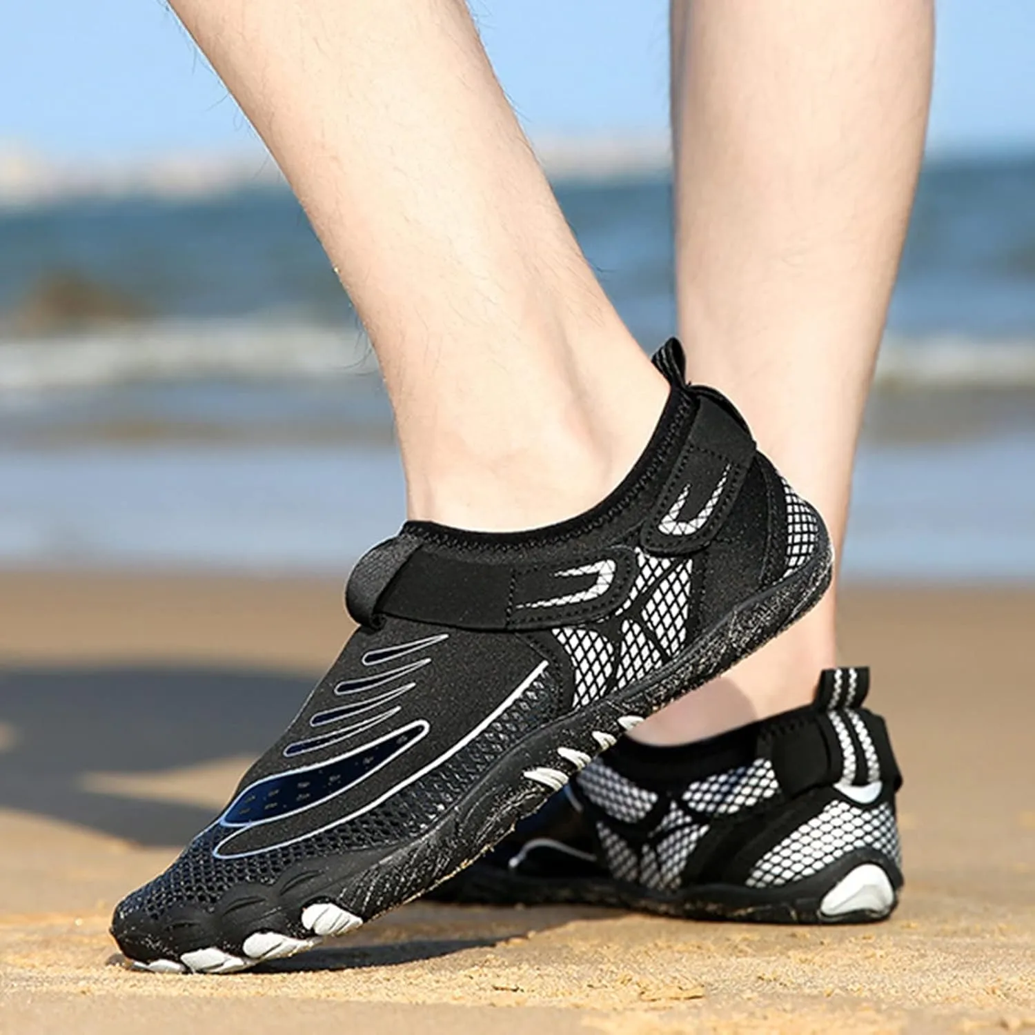 Water Shoes for Women,Summer Quick Dry Pool Surf Swim Shoes Men,Comfy Breathable Non-Slip Aqua Barefoot Beach Shoes,Unisex Adult,Cycling Shoes for Fitness/Yoga/Sport