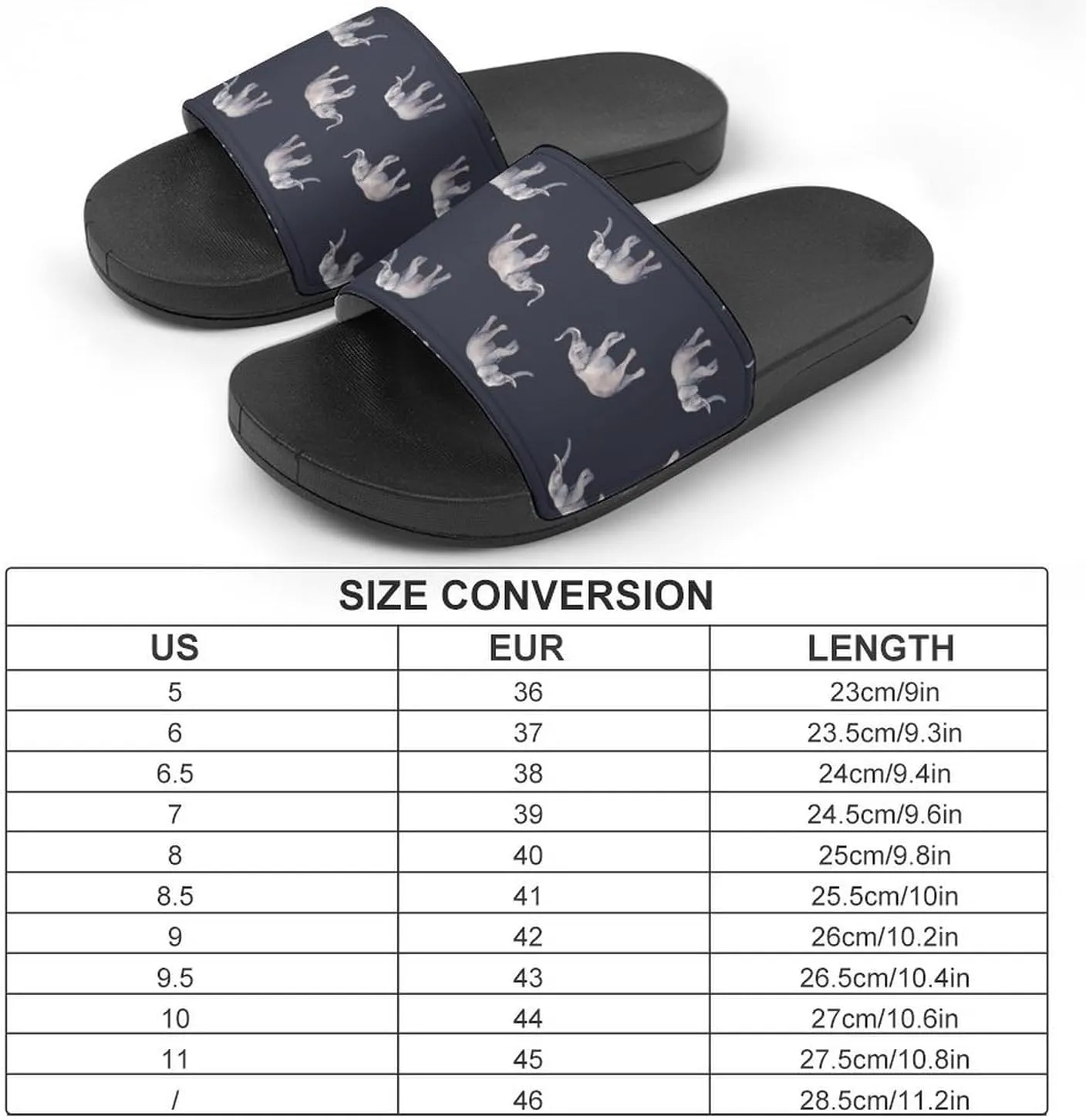 Watercolor Elephant House Slippers for Women Men Shower Slides Bathroom Sandals