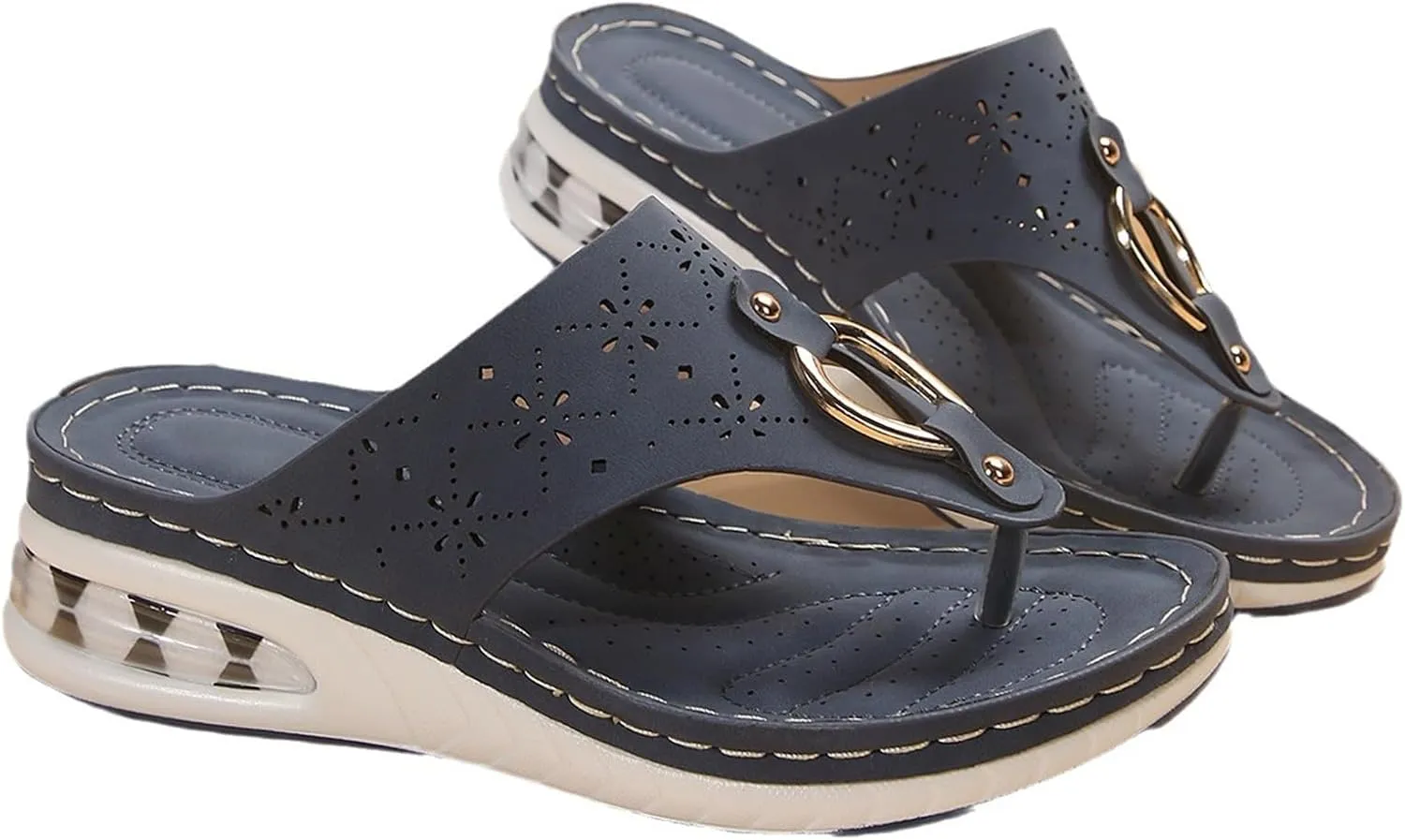 Wedge Slippers for Women Dressy Summer Beach Thong Slides Slip On Flip Flops Open Toe Walking Shoes Wide Width Platform Sandals 2025 Fashion Indoor Outdoor Slippers Sports Slipper